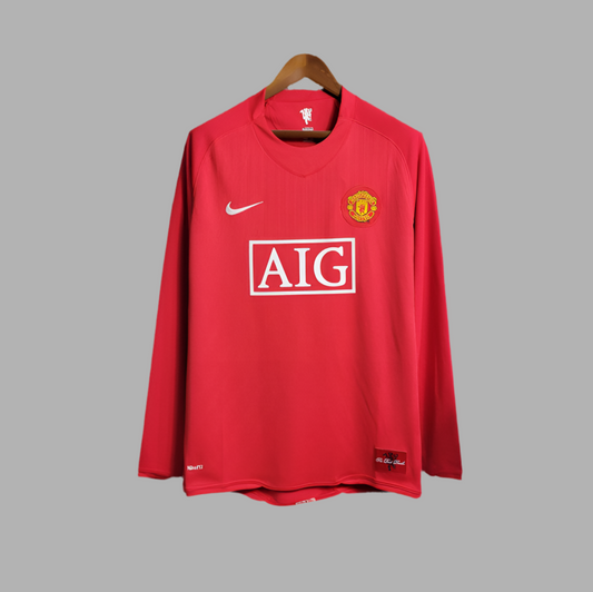 2007-2008 Manchester United Casa Camiseta Retro Manga Larga Ronaldo ENTREGA INMEDIATA