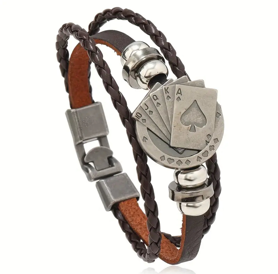 Pulsera de Cuero Juego de Cartas