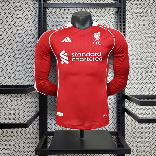 25-26 Camiseta Liverpool Casa Player Version Manga Larga