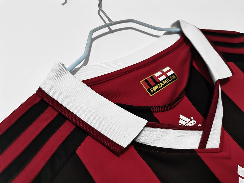 2009-2010 AC Milan Casa Camiseta Manga Larga Retro