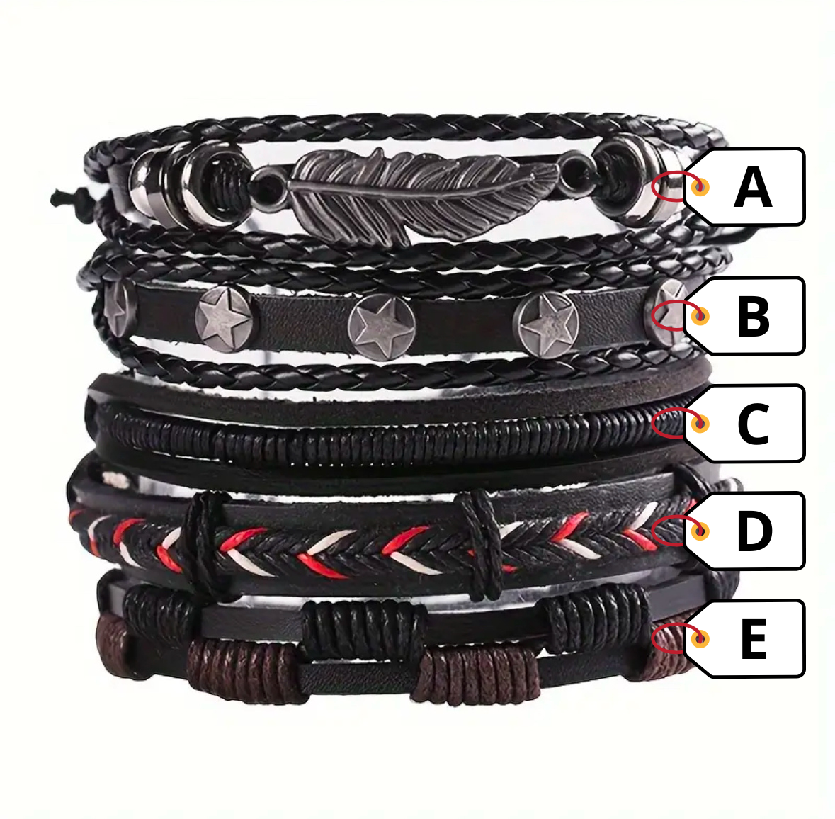 Pulsera de Cuero Ajustable