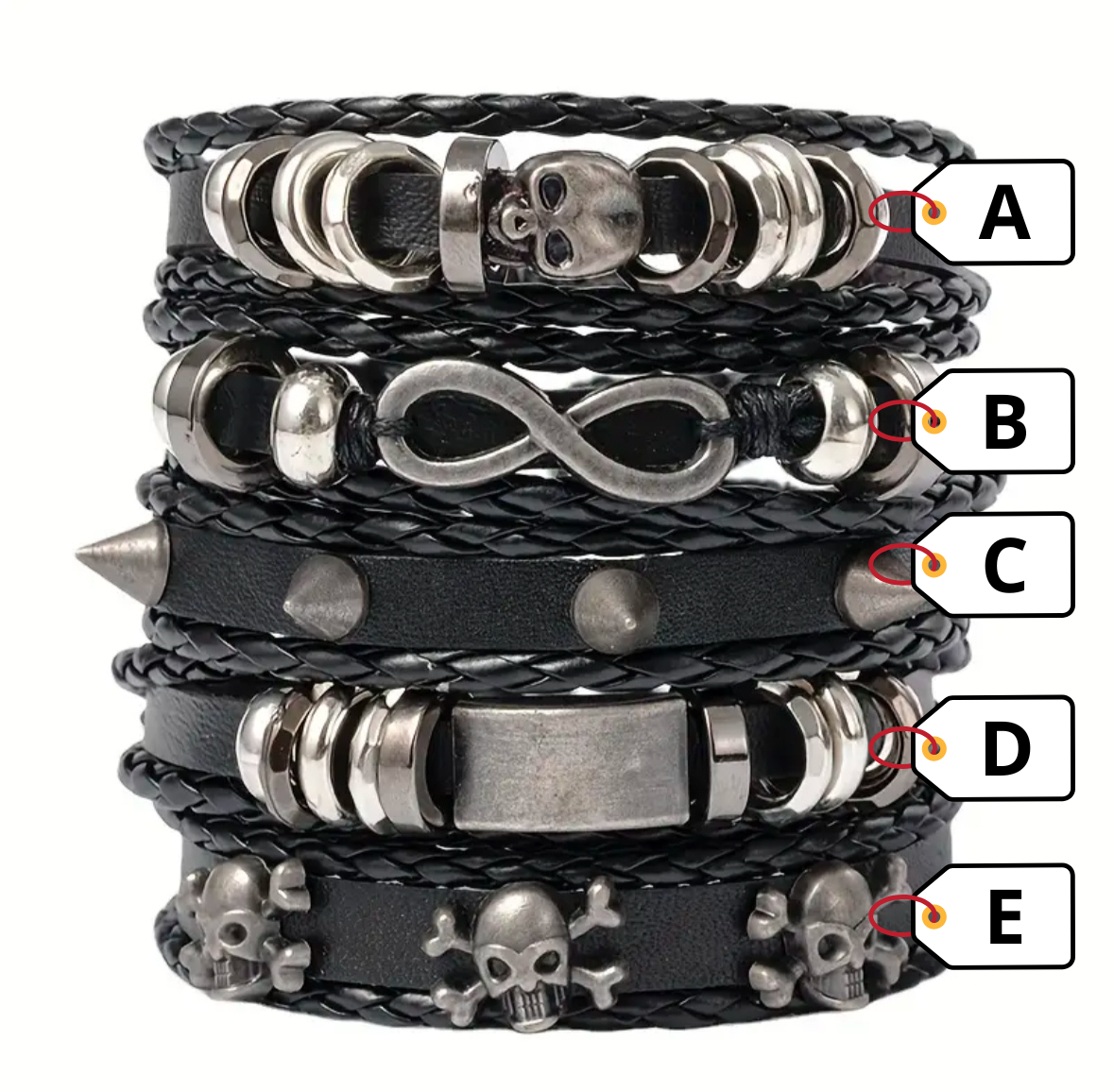 Pulsera de Cuero Ajustable