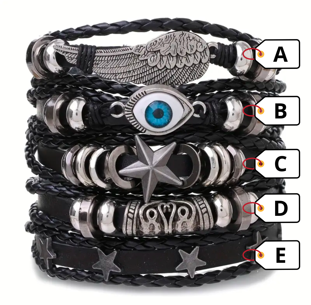 Pulsera de Cuero Ajustable