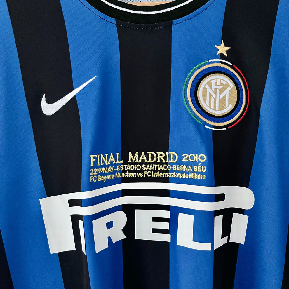 2009-2010 Inter Milan Casa Camiseta Retro Manga Larga