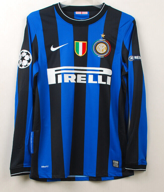 2009-2010 Inter Milan Casa Camiseta Retro Manga Larga