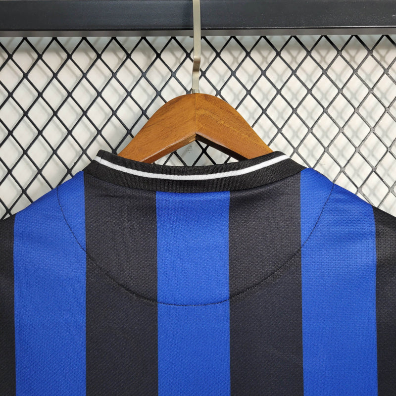 2009-2010 Inter Milan Casa Camiseta Retro Manga Larga