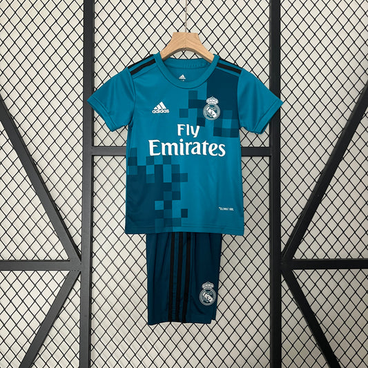2017-2018 Uniforme Real Madrid Visita Niños