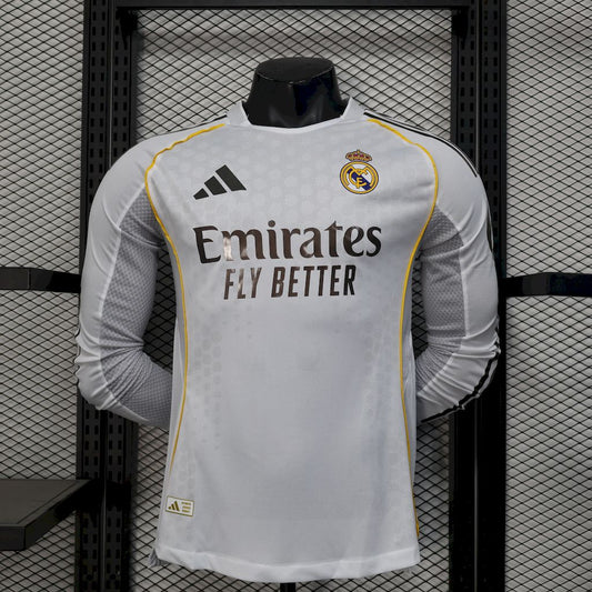25-26 Camiseta Real Madrid Casa Player Version Manga Larga