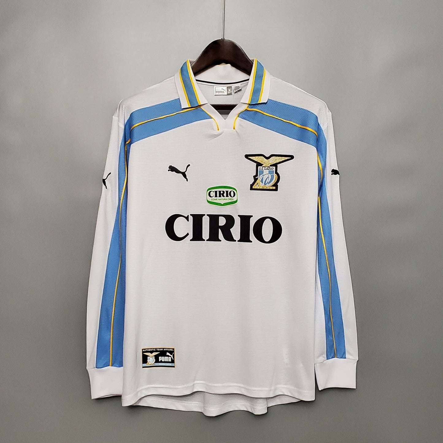 1999-2000 Lazio Visita Camiseta Retro Manga Larga
