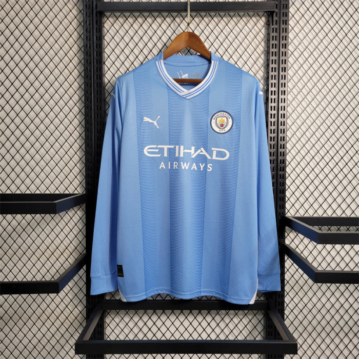 23-24 Camiseta Manchester City Casa Manga Larga