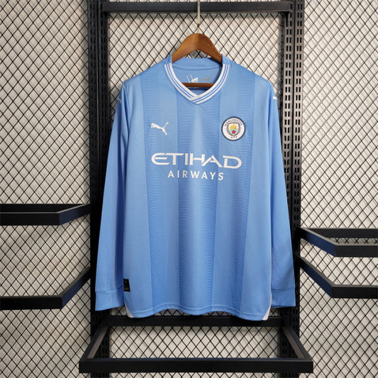 23-24 Camiseta Manchester City Casa Manga Larga