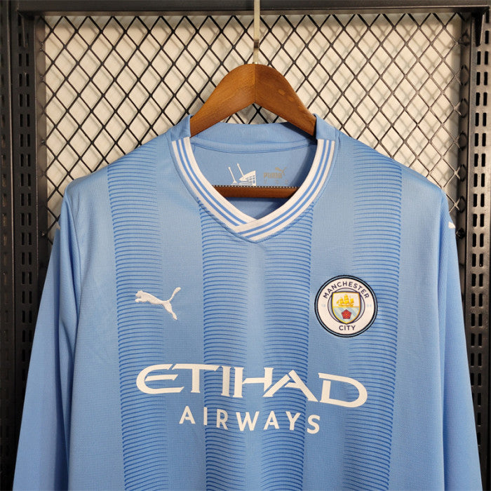 23-24 Camiseta Manchester City Casa Manga Larga