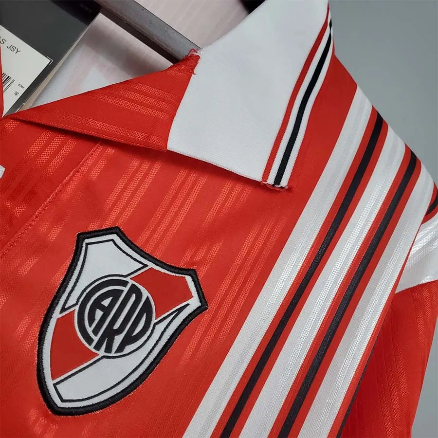 1995-1996 River Plate Visita Red Camiseta Retro
