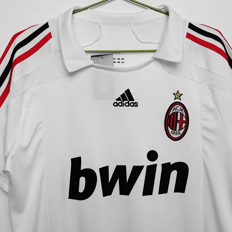 2007-2008 AC Milan Visita White Camiseta Retro