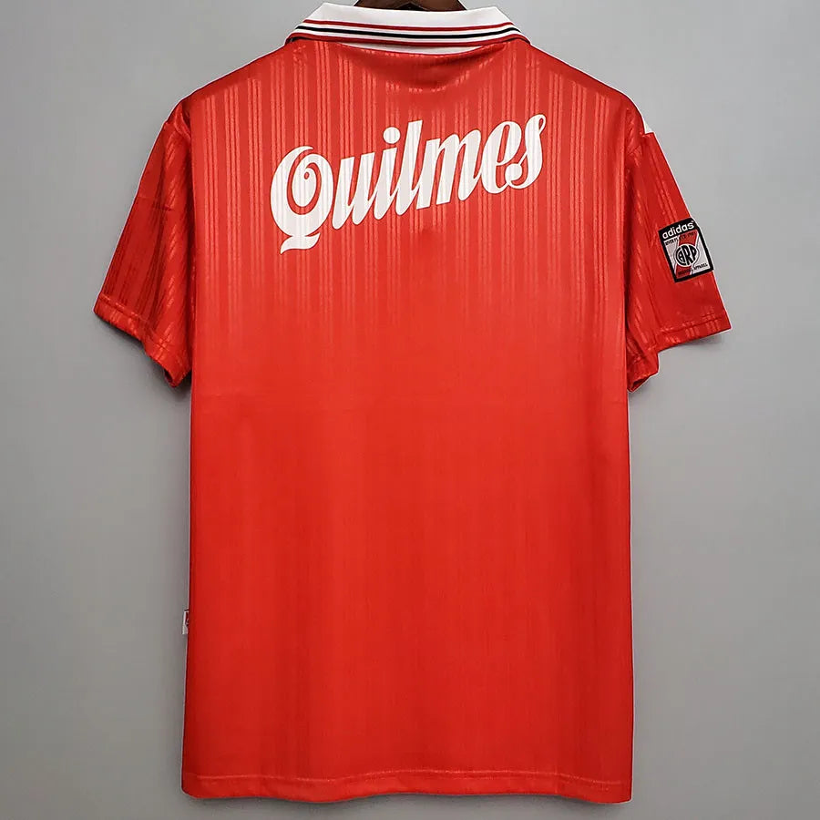 1995-1996 River Plate Visita Red Camiseta Retro