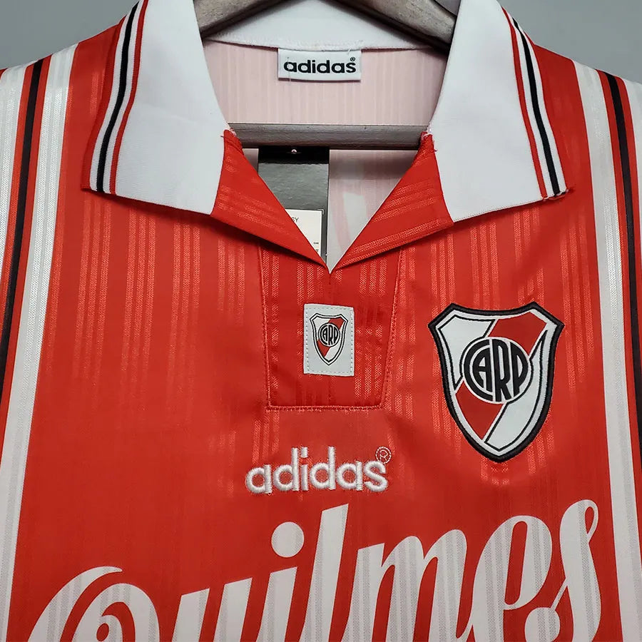 1995-1996 River Plate Visita Red Camiseta Retro