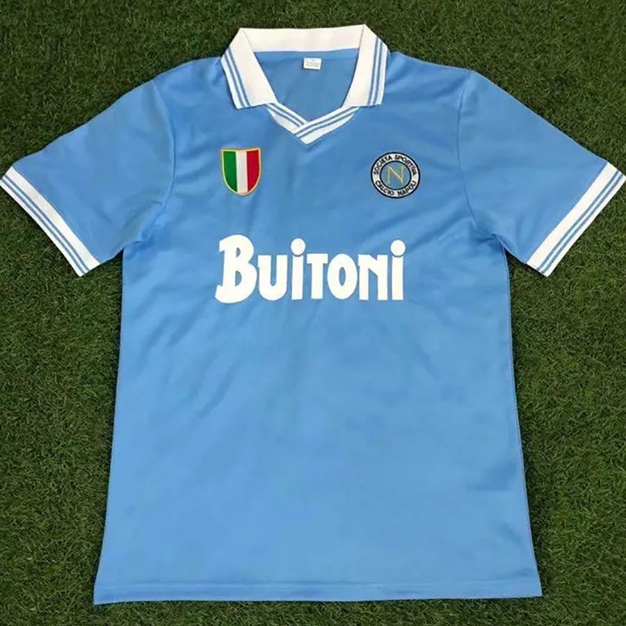 1986-1987 Napoli Casa Blue Camiseta Retro