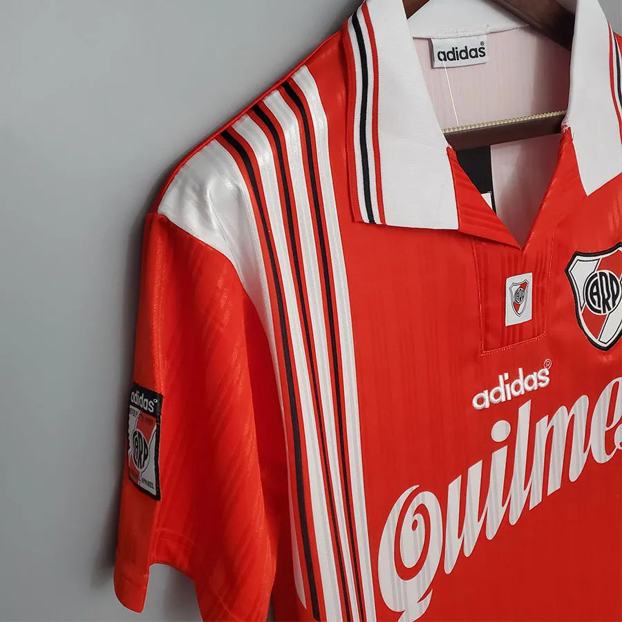 1995-1996 River Plate Visita Red Camiseta Retro