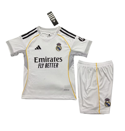 25-26 Uniforme Real Madrid Casa Niños MBAPPÉ #10 Entrega Inmediata