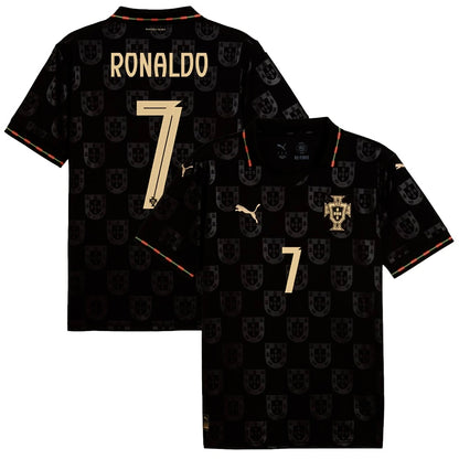 2026 Camiseta Portugal Black Player Version RONALDO #7 Entrega Inmediata