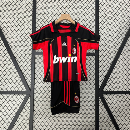 2006-2007 Uniforme Retro AC Milan Niños