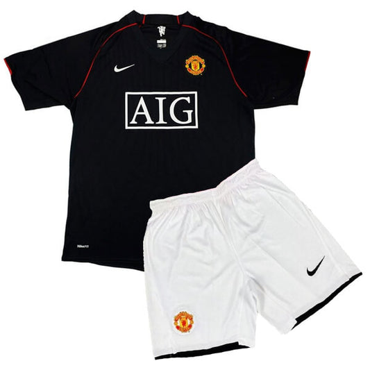 2007-2008 Uniforme Retro Visita Manchester United Niños