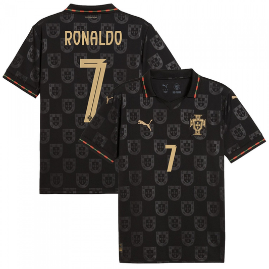 2026 Camiseta Portugal Black Player Version Talla S RONALDO #7 Entrega Inmediata