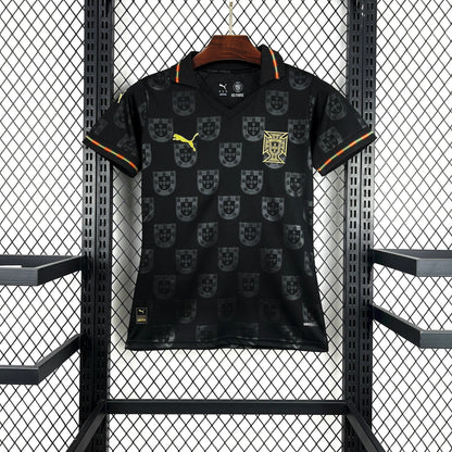 2026 Mujer Camiseta Portugal Black Panther Talla L RONALDO #7 Entrega Inmediata