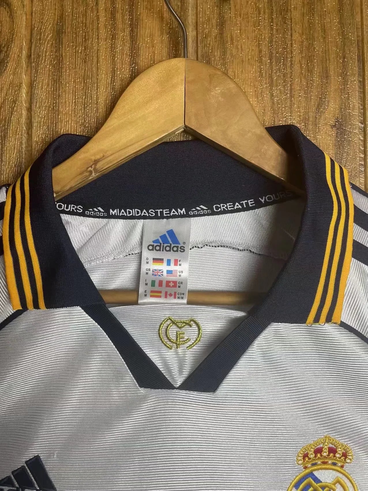 2000 Real Madrid Casa Camiseta Manga Larga Retro