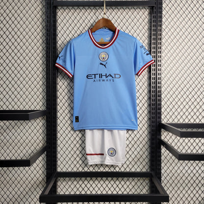 22-23 Uniforme Manchester City Casa Niños