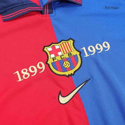 1999-2000 Barcelona Casa Camiseta Retro Manga Larga