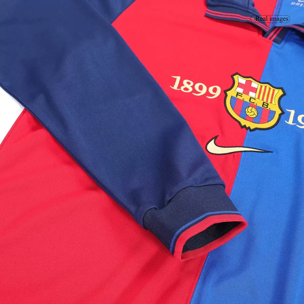 1999-2000 Barcelona Casa Camiseta Retro Manga Larga