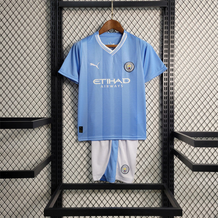 23-24 Uniforme Manchester City Casa Niños