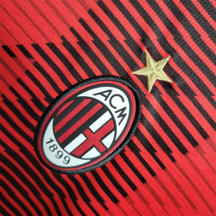 23-24 Camiseta AC Milan Casa Fan Version Manga Larga