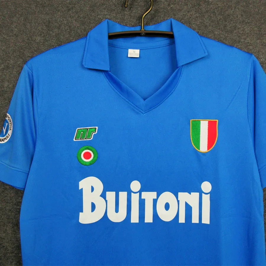 1987-1988 Napoli Casa Blue Camiseta Retro