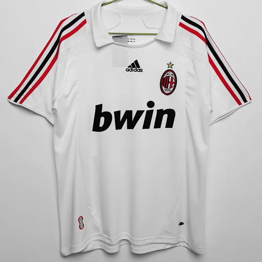 2007-2008 AC Milan Visita White Camiseta Retro