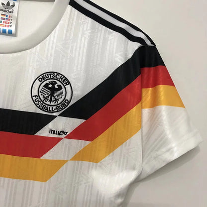 1990 Alemania Casa White Camiseta Retro