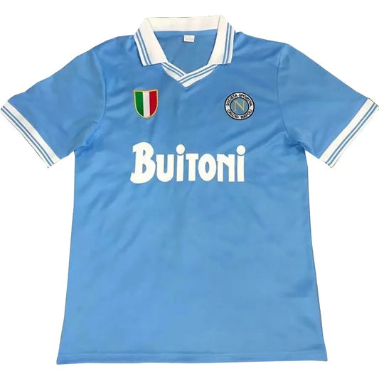 1986-1987 Napoli Casa Blue Camiseta Retro